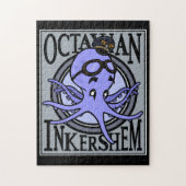 FUNNY OCTOPUS PILOT ILLUSTRATION VERTICAL PUZZLE LEGPUZZEL (Verticaal)