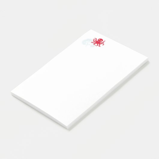 Funny octopus post-it® notes (Schuin)