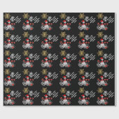 Funny octopus Santa Cadeaupapier (Vlak)