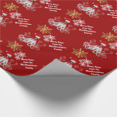 Funny octopus Santa Cadeaupapier (Hoek)