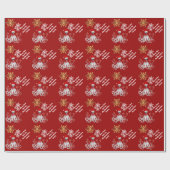 Funny octopus Santa Cadeaupapier (Vlak)