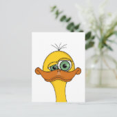 Funny Odd Duck Cartoon Briefkaart (Staand voorkant)