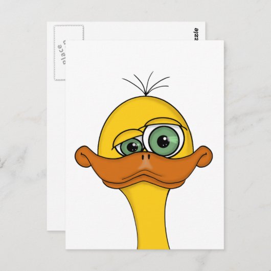 Funny Odd Duck Cartoon Briefkaart (Voorkant / Achterkant)