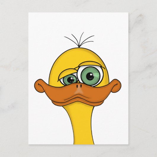 Funny Odd Duck Cartoon Briefkaart (Voorkant)