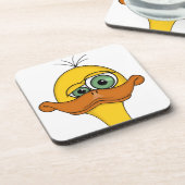 Funny Odd Duck Cartoon Drankjes Onderzetter (Linkerzijde)