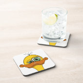 Funny Odd Duck Cartoon Drankjes Onderzetter (Rechterzijde)