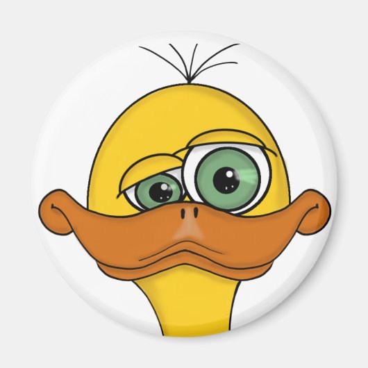 Funny Odd Duck Cartoon Magneet (Voorkant)