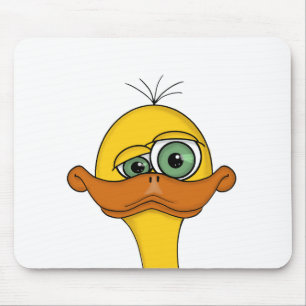 Funny Odd Duck Cartoon Muismat