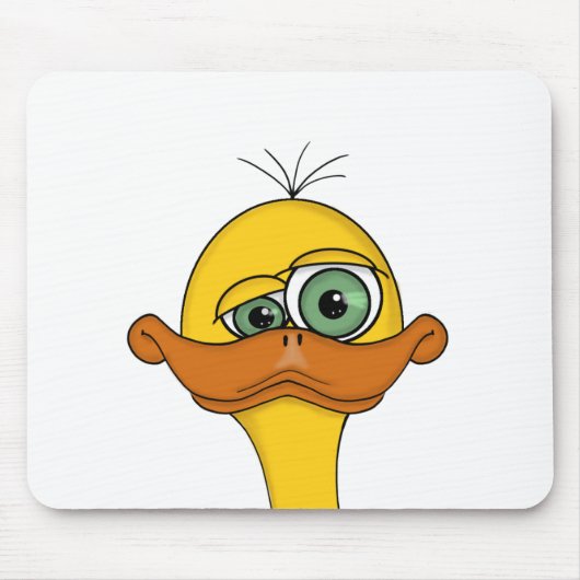 Funny Odd Duck Cartoon Muismat (Voorkant)