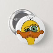 Funny Odd Duck Cartoon Ronde Button 5,7 Cm (Voorkant /achterkant)