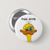 Funny Odd Duck Cartoon Ronde Button 5,7 Cm (Voorkant /achterkant)