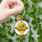 Funny Odd Duck Cartoon Sleutelhanger (Hand)