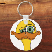Funny Odd Duck Cartoon Sleutelhanger (Voorkant)