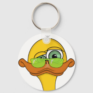 Funny Odd Duck Cartoon Sleutelhanger