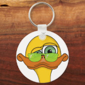 Funny Odd Duck Cartoon Sleutelhanger (Voorkant)