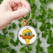 Funny Odd Duck Cartoon Sleutelhanger (Hand)