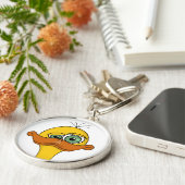 Funny Odd Duck Cartoon Sleutelhanger (Zijkant)