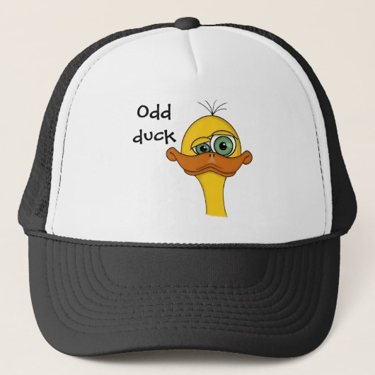 Funny Odd Duck Cartoon Trucker Pet (Voorkant)