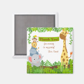 Funny Oerwoud Animals Dank je Magnet (Voorkant / Achterkant)