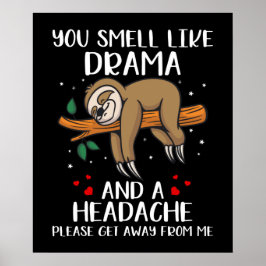 Funny Oerwoud Sloth Poster