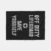 Funny Off Duty Save Yourself Lifeguard Swimming Po Fleece Deken (Voorkant (Horizontaal))