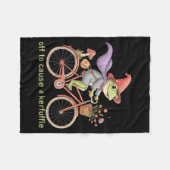 Funny Off To Cause A Kerfuffle Whimsical Wizard Fr Fleece Deken (Voorkant (Horizontaal))