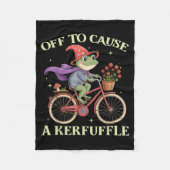 Funny Off To Cause A Kerfuffle Whimsical Wizard Fr Fleece Deken (Voorkant)