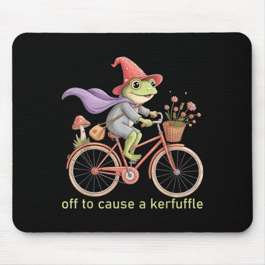 Funny Off To Cause A Kerfuffle Whimsical Wizard Fr Muismat (Voorkant)