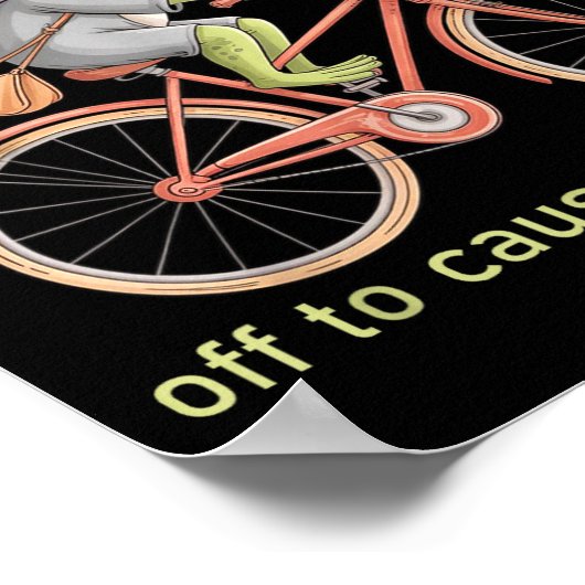 Funny Off To Cause A Kerfuffle Whimsical Wizard Fr Poster (Hoek)