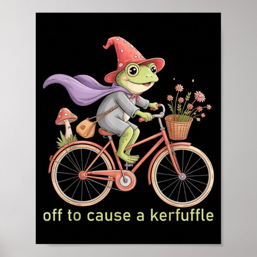 Funny Off To Cause A Kerfuffle Whimsical Wizard Fr Poster (Voorkant)