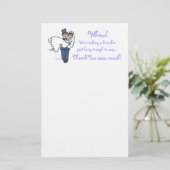 Funny Offbeat Passen getrouwd Briefpapier (Staand voorkant)