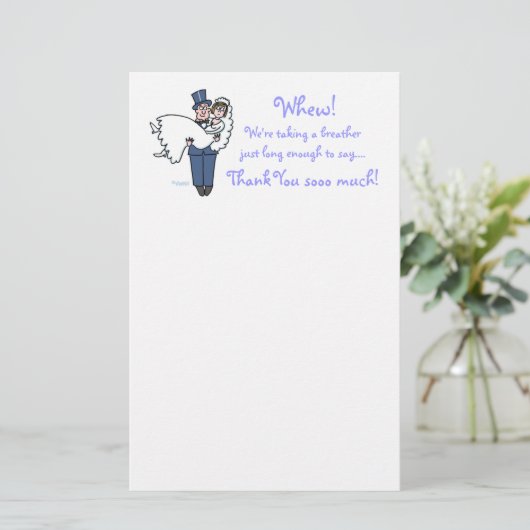 Funny Offbeat Passen getrouwd Briefpapier (Staand voorkant)