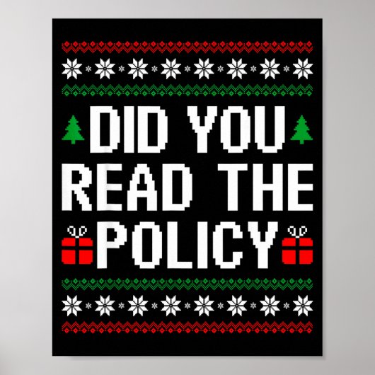 Funny Office Christmas Squad Did You Read The Licy Poster (Voorkant)