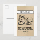 Funny Office Humor: CEO van My Life Briefkaart (Voorkant / Achterkant)