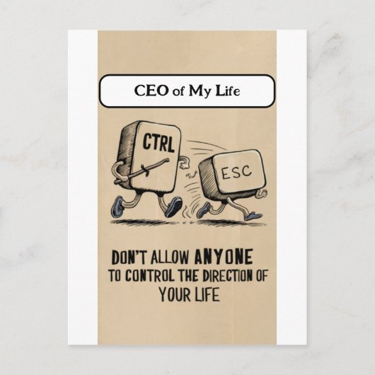 Funny Office Humor: CEO van My Life Briefkaart (Voorkant)