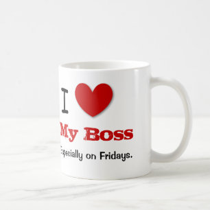 Funny Office Humor I Love MY BOSS V15 Koffiemok