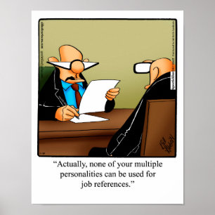 Funny Office Humor Poster "Arbeidsreferenties"