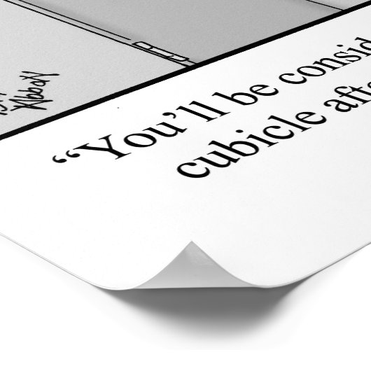 Funny Office Humor Poster "Cubicles" (Hoek)