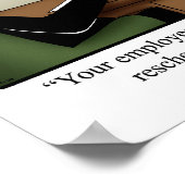 Funny Office Humor Poster "Employee Evaluation" (Hoek)