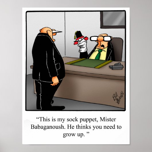 Funny Office Humor Poster "Weird Boss" (Voorkant)