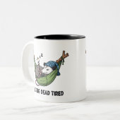 funny office humour oppossum tweekleurige koffiemok (Voorkant links)