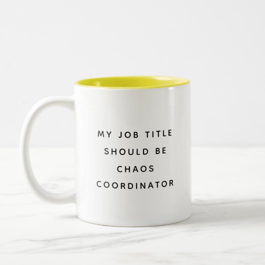 Funny Office Mug With Sarcastic Work Quotes Gifts Tweekleurige Koffiemok (Links)