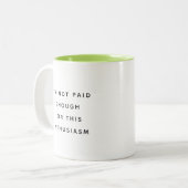 Funny Office Mug With Sarcastic Work Quotes Gifts  Tweekleurige Koffiemok (Voorkant links)