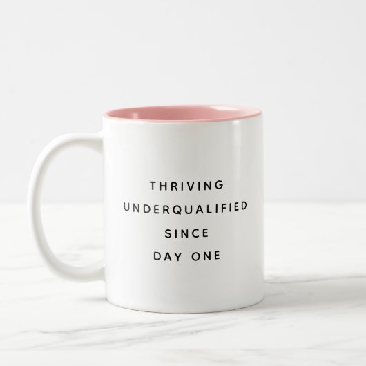Funny Office Mug With Sarcastic Work Quotes Gifts Tweekleurige Koffiemok (Links)