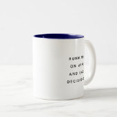 Funny Office Mug With Sarcastic Work Quotes Gifts Tweekleurige Koffiemok (Voorkant rechts)