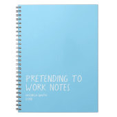 Funny Office Notebook, Pretending to Work Notes Notitieboek (Voorkant)