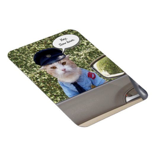  Funny Officer Cat Magneet (Rechterzijde)