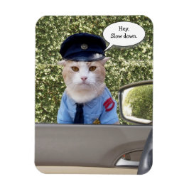 Funny Officer Cat Magneet