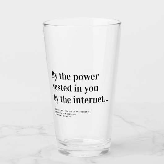 Funny Officers Voorstel trouwt ons Glas (Voorkant)