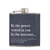 Funny Officers Voorstel trouwt ons Heupfles (Voorkant)